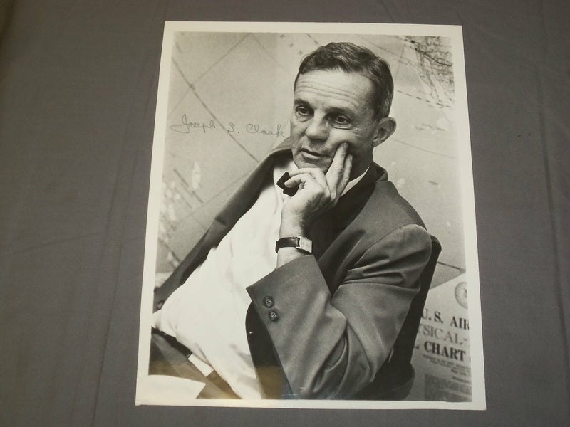 PENNSYLVANIA SENATOR JOSEPH S. CLARK 8 X 10 AUTOGRAPHED PHOTO - J 4070