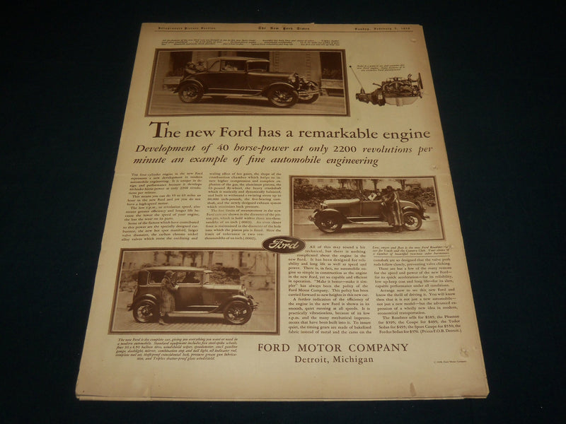 1928 FEBRUARY 5 NEW YORK TIMES PICTURE SECTION - LINBERGH-ROCKEFELLER - NT 9405