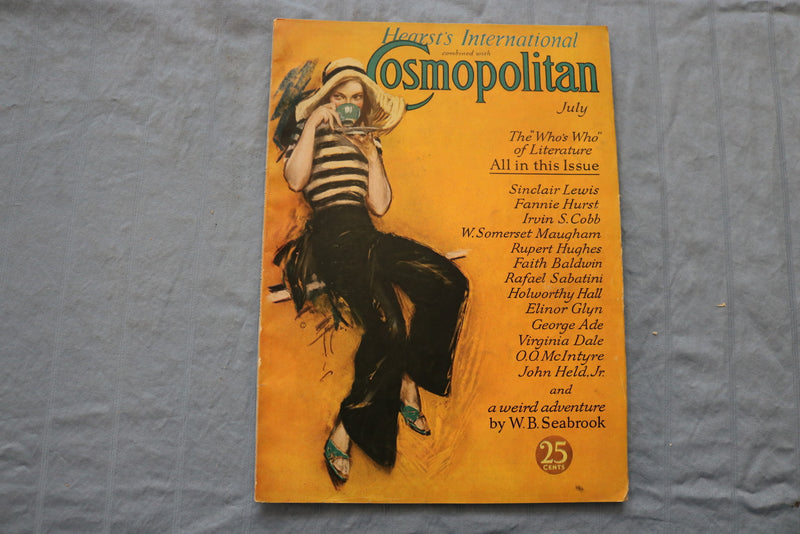 1931 JULY COSMOPOLITAN MAGAZINE - HARRISON FISHER COVER - GREAT ADS - ST 1001R