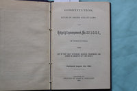 1886 RIDGELY ENCAMPMENT NO. 217, I.O.O.F. OF PA HARDCOVER BOOK - K 3340