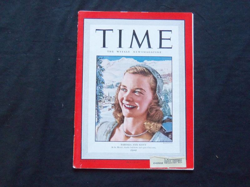 1948 FEBRUARY 2 TIME MAGAZINE - BARBARA ANN SCOTT - T 1107
