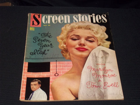 1955 JULY SCREEN STORIES MAGAZINE - MARILYN MONROE FRONT COVER - E 14075