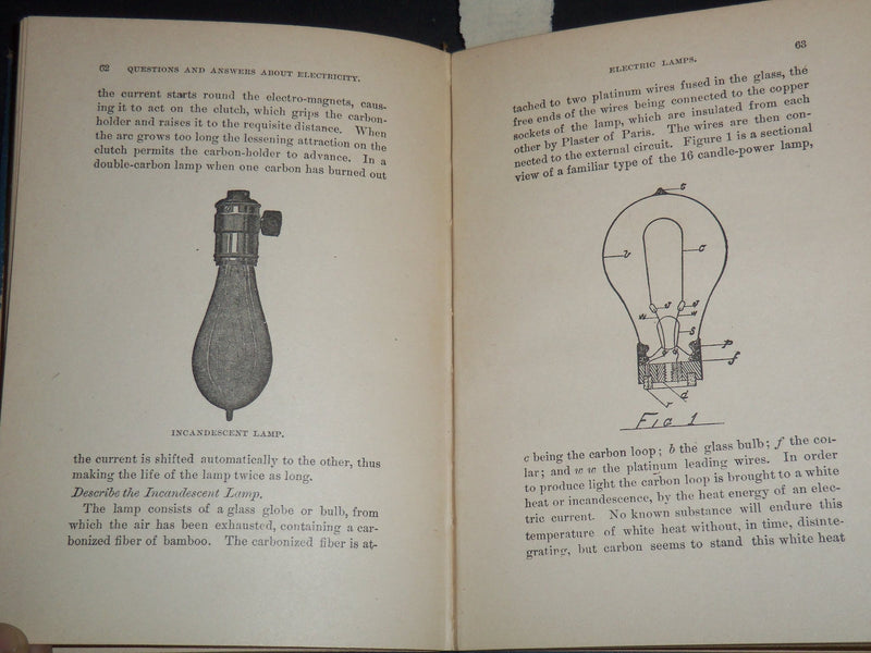1903 QUESTIONS AND ANSWERS ABOUT ELECTRICITY BOOK BY E. T. BUBIER - KD 5294M