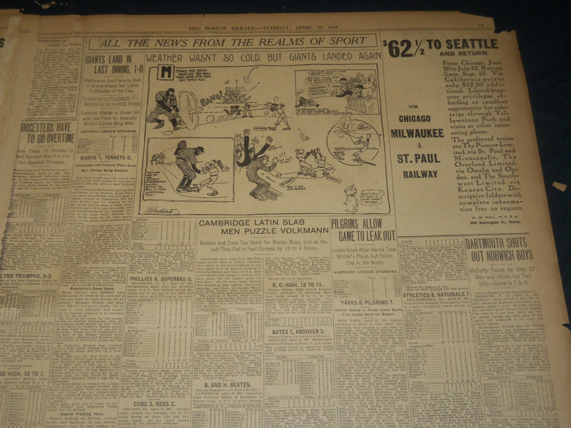 1907 APRIL 23 THE BOSTON HERALD - BRYAN CONFERS WITH DOUGLAS - BH 140