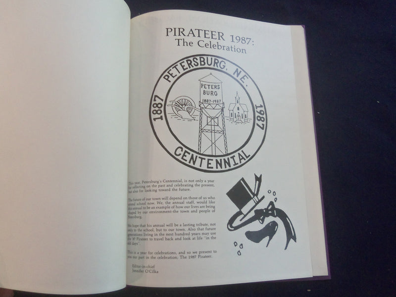 1987 PIRATEER PETERSBURG HIGH SCHOOL YEARBOOK - PETERSBURG, NEBRASKA - YB 2837