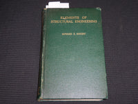 1949 ELEMENTS OF STRUCTURAL ENGINEERING HARDCOVER BOOK BY EDWARD SHEIRY- KD 7418