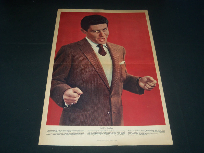 1954 MARCH 21 PHILADELPHIA INQUIRER COLORAMA-BING CROSBY - EDDIE FISHER- NT 7370