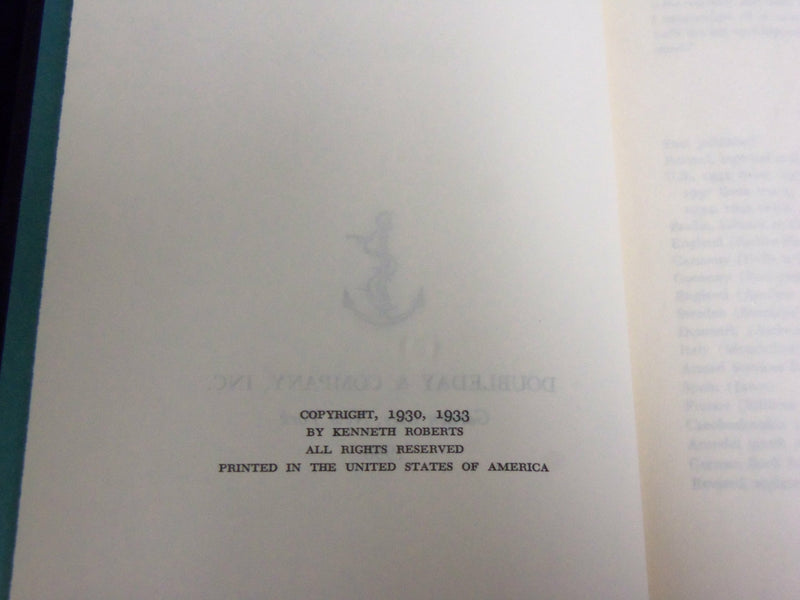 1956 ARUNDEL HARDCOVER BOOK BY KENNETH ROBERTS - KD 7250