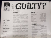 1957 GUILTY PRESS BOOK FRENCH FILM - BARBARA LAAGE & JOHN JUSTIN - J 1860