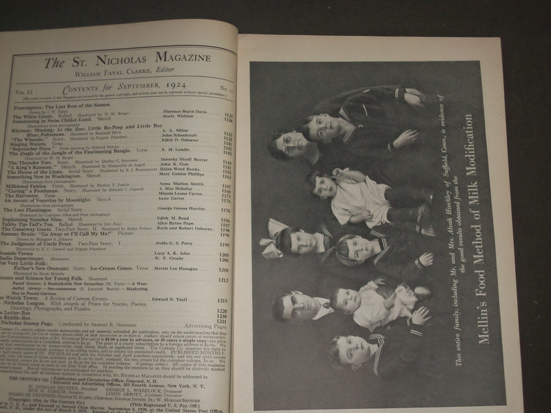 1924 SEPTEMBER ST. NICHOLAS MAGAZINE - ILLUSTRATIONS, STORIES & ADS - B 4639