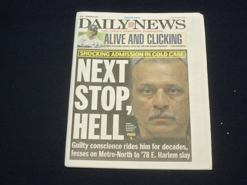 2020 OCTOBER 9 NEW YORK DAILY NEWS NEWSPAPER - LEANDRO TEISSONNIER CONFESSES