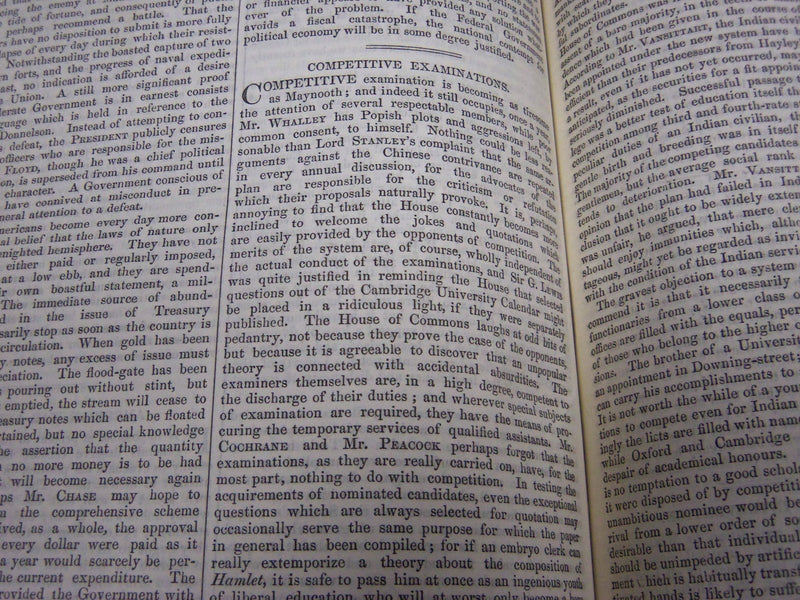 1862 SATURDAY REVIEW 2 BOUND VOLUMES - COMPLETE YR- PUBLISHED IN LONDON - R 1084