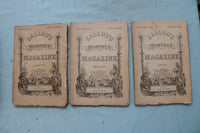1892 BALLOU'S MONTHLY MAGAZINE - COMPLETE YEAR - LOT OF 12 - O 3976
