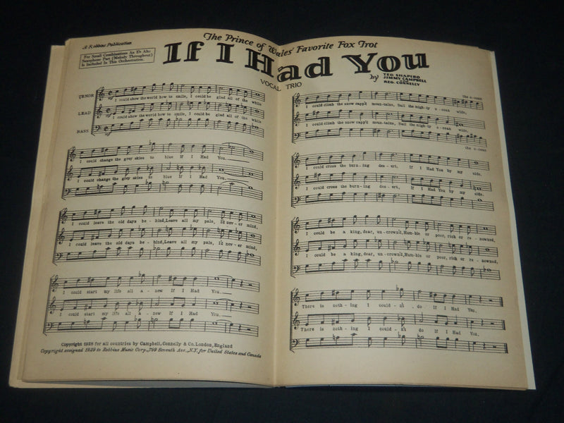 1929 IF I HAD YOU FILM MUSIC FOLIO - SHEET MUSIC - J 5658