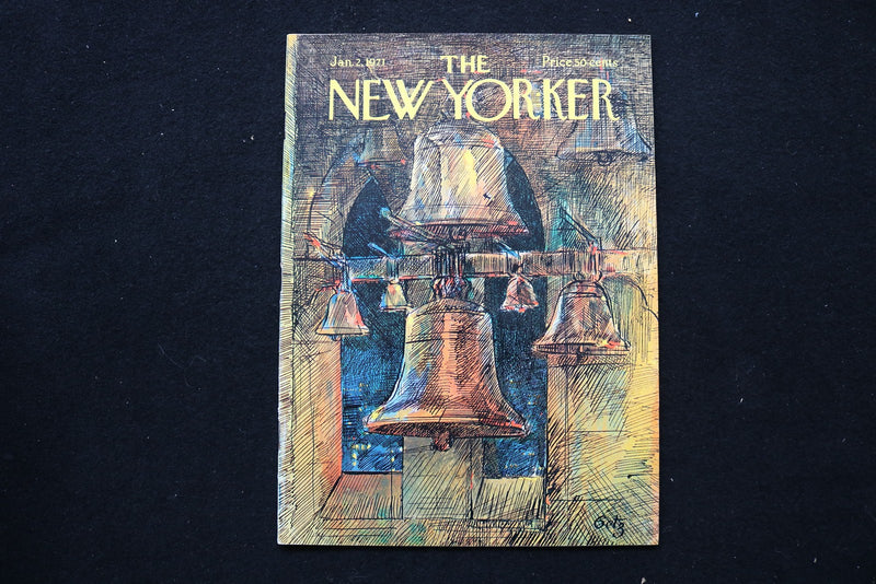 1971 JANUARY 2 NEW YORKER MAGAZINE - GREAT ILLUSTRATED COVER - NY 2831