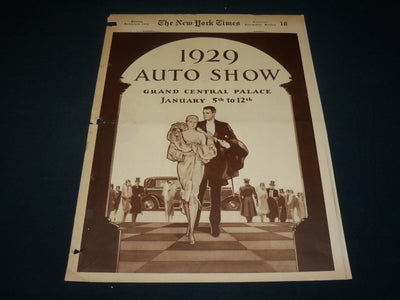 1929 JANUARY 6 NEW YORK TIMES ROTO PICTURE SECTION - AUTO SHOW - NT 9393