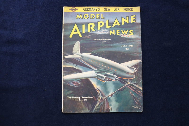 1938 JULY MODEL AIRPLANE NEWS MAGAZINE - BOEING 
