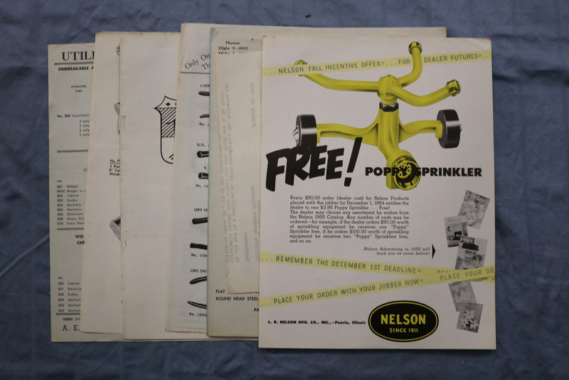 1954-1955 HARDWARE CATALOGS AND EPHEMERA LOT - K 3226