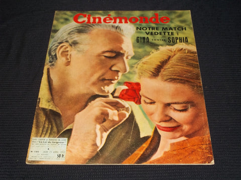 1957 APRIL 25 CINEMONDE MAGAZINE - GARY COOPER & DOROTHY MCGUIRE COVER - E 24840