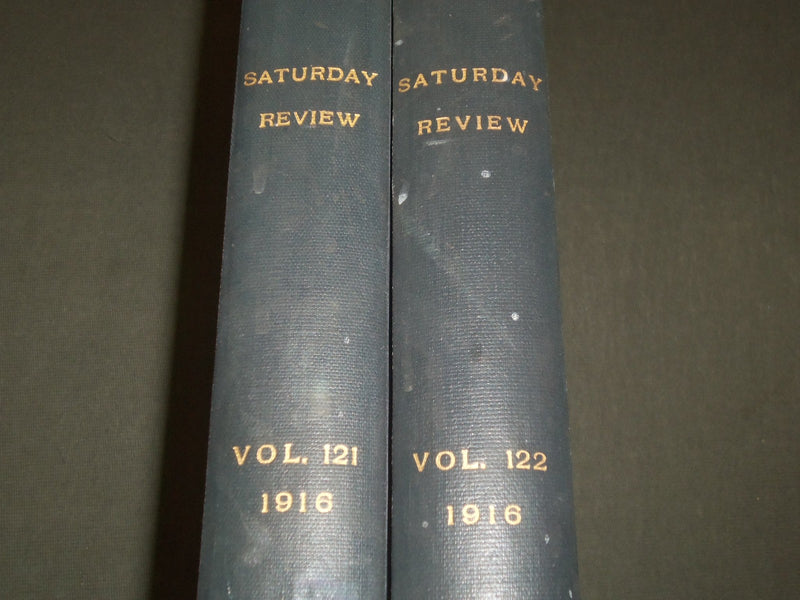 1916 SATURDAY REVIEW 2 BOUND VOLUMES - COMPLETE YR- PUBLISHED IN LONDON - R 1125