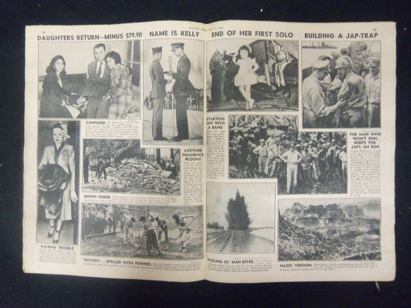 1944 MAY 7 NEW YORK SUNDAY NEWS - BOMBERS CUT NAZI SUPPLY LINES IN ITALY-NP 2190