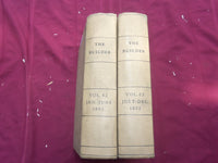 1892 JAN-DEC THE BUILDER U. K. MAGAZINE BOUND VOLUMES - 2 VOLS - FOLD OUTS- C 12