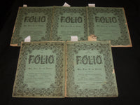 1882-1883 FOLIO MAGAZINE LOT OF 5 - MUSIC - DRAMA - ART & LITERATURE - NP 2965H