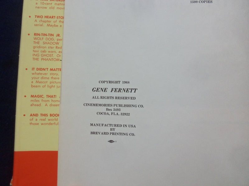 1968 NEXT TIME DRIVE OFF THE CLIFF! HARDCOVER BOOK BY GENE FERNETT - KD 8591