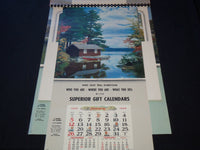 1958 SUPERIOR GIFT LINE HANGERS CALENDAR SALESMAN SAMPLE SHEETS BOOK - C 8