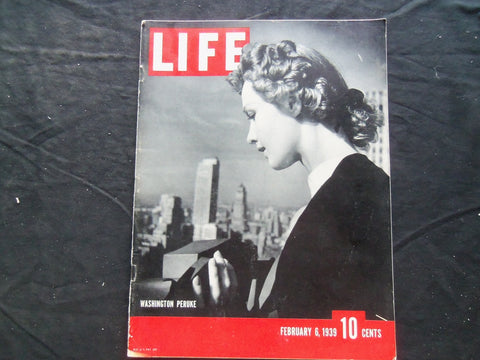 1939 FEBRUARY 6 LIFE MAGAZINE - WASHINGTON PERUKE HAIRSTYLE - L 116