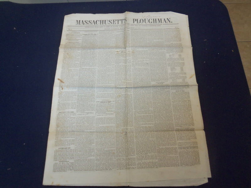 1849 NOVEMBER 17 MASSACHUSETTS PLOUGHMAN NEWSPAPER-DANIEL WEBSTER SPEECH-NP 5174