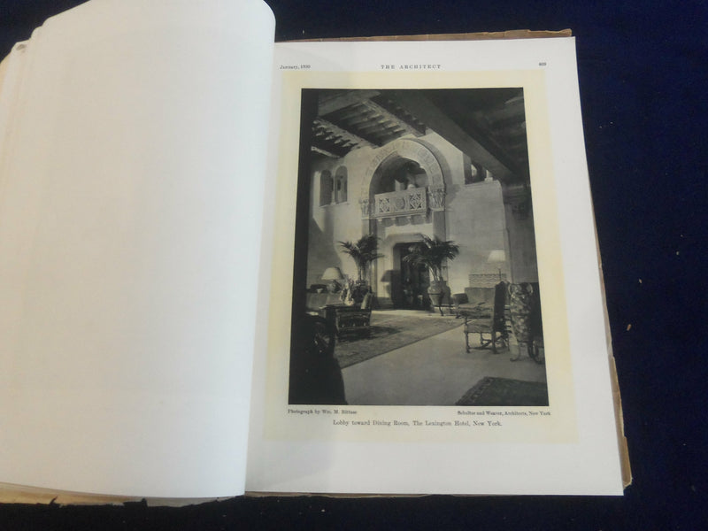 1930 JANUARY THE ARCHITECT MAGAZINE - NICE COVER, MANY PLATES & PHOTOS - ST 7276