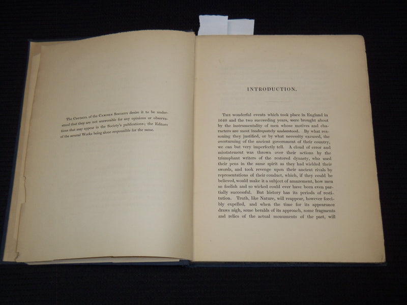 1845 THE LONG PARLIAMENT NOTES OF PROCEEDINGS BY SIR RALPH VERNEY - KD 7762