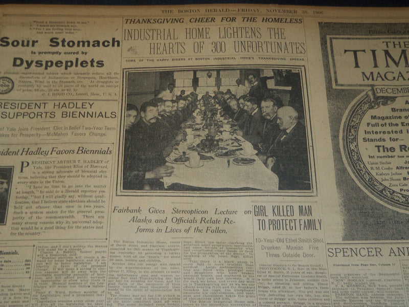 1906 NOV 30 THE BOSTON HERALD - MILLIONS OF FRISCO FUND VANISH GRAFT - BH 121