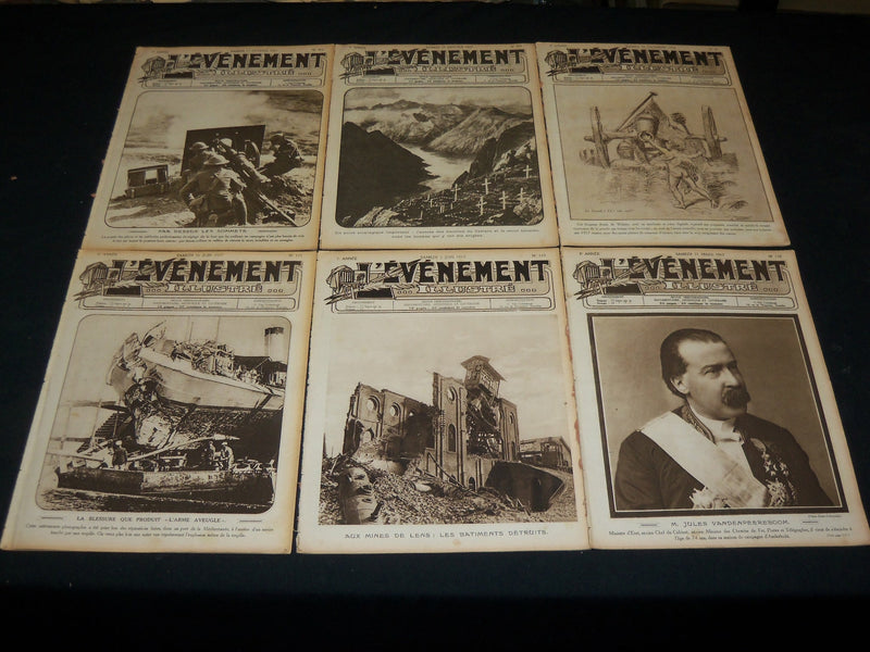 1915-1918 L'EVENEMENT ILLUSTRE WWI FRENCH MAGAZINE LOT OF 38 ISSUES - O 2753