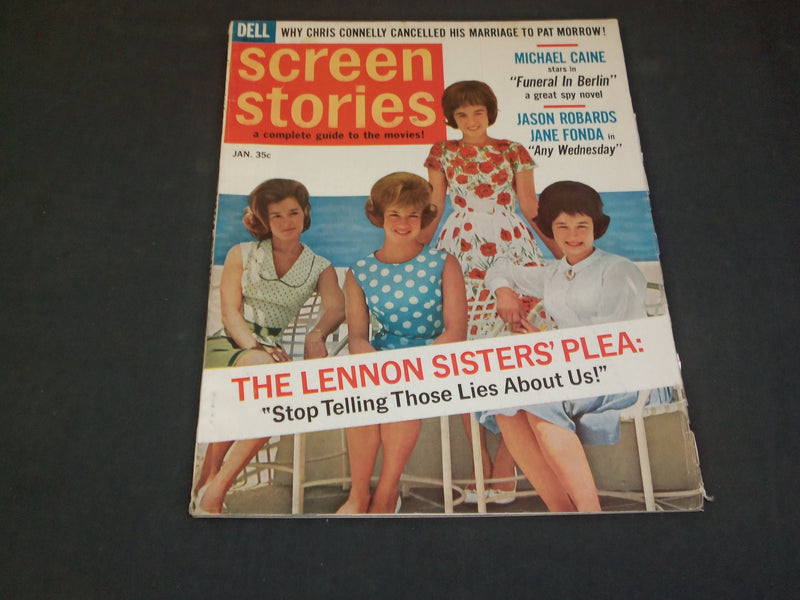 1967 JANUARY SCREEN STORIES MAGAZINE - THE LENNON SISTERS - SP 8200