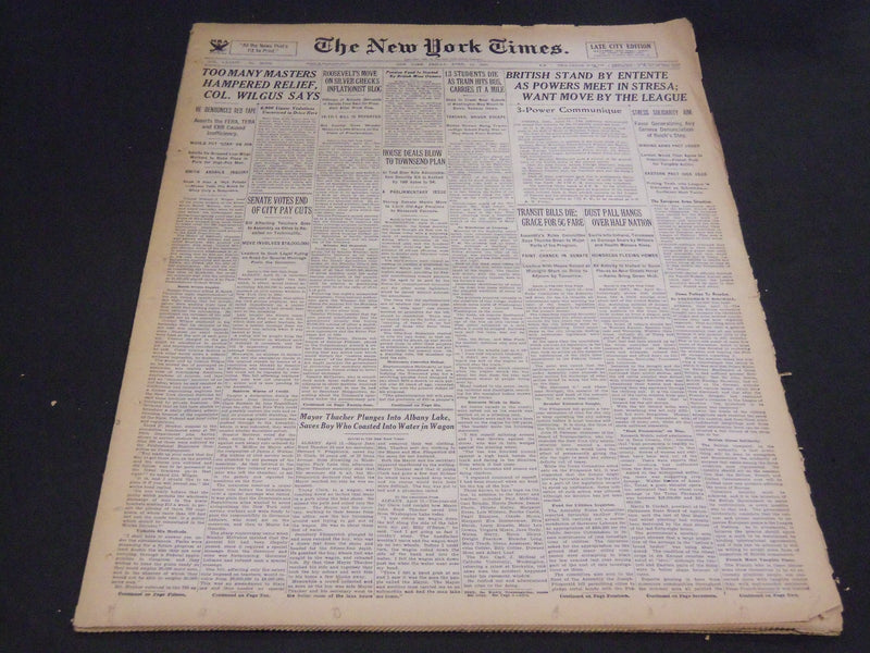 1935 APRIL 12 NEW YORK TIMES - DUST PALL HANGS OVER HALF NATION - NT 4886