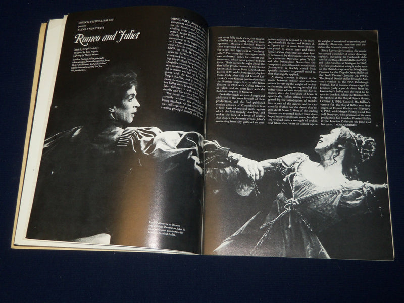 1978 LONDON FESTIVAL BALLET PROGRAM - GREAT PHOTOS - WASHINGTON D. C. - J 5085