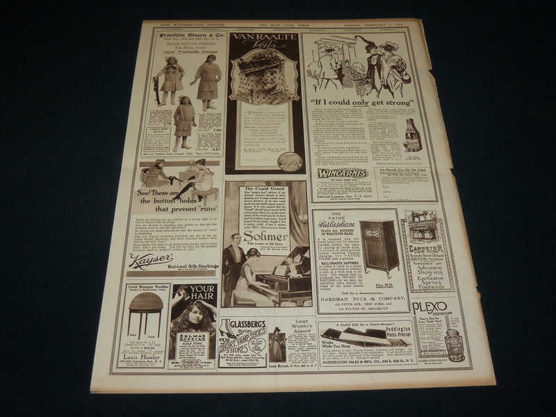 1915 FEBRUARY 7 NEW YORK TIMES ROTO PICTURE SECTION - WILSON & GRANDSON- NT 8952