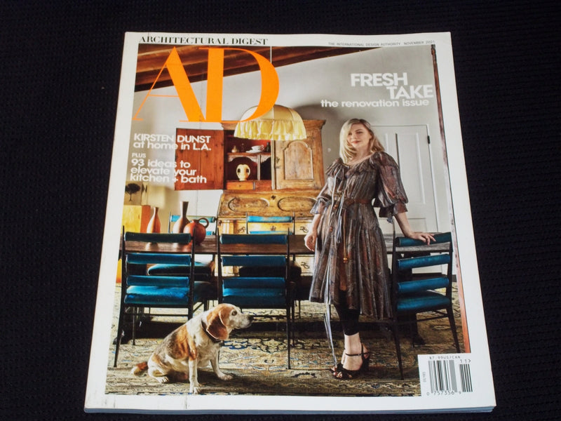 2021 NOVEMBER ARCHITECTURAL DIGEST MAGAZINE - KIRSTEN DUNST FRONT COVER - E 3535