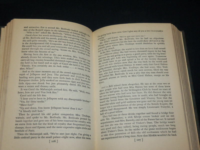 1940 NIGHT IN BOMBAY HARDCOVER BOOK BY LOUIS BROMFIELD - KD 2770E