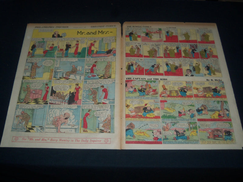 1936 JULY 5 PHILADELPHIA INQUIRER SUNDAY COLOR COMICS - 3 SECTIONS - NT 7397