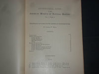 1907 AMER. MUSEUM OF NATURAL HISTORY ANTHROPOLIGICAL PAPERS-VOL 1, PART 1-J 4398