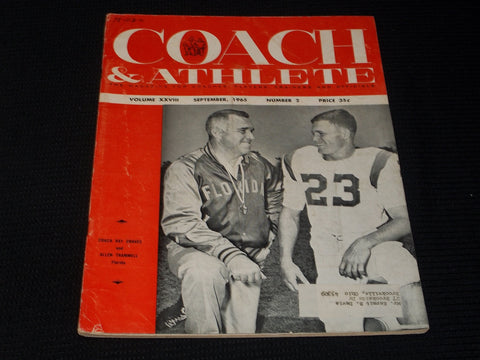 1965 SEPTEMBER COACH & ATHLETE MAGAZINE - GRAVES & TRAMMELL FLORIDA - E 3099