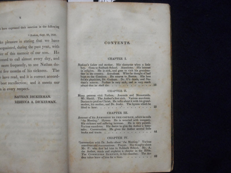 1830 MEMOIR OF NATHAN W. DICKERMAN HARDCOVER BOOK - K 211