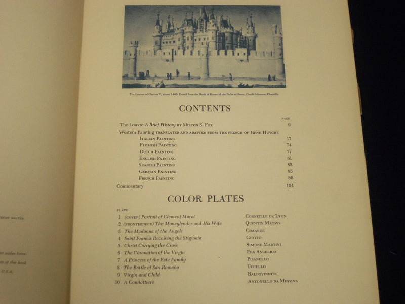 1951 ART TREASURES OF THE LOUVRE BY RENE HUYGHE BOOK - NICE PLATES - KD 2862