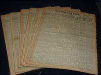 1936 WORLD SERIES YANKEES DEFEAT GIANTS 4-2 NEW YORK TIMES LOT OF 7 - NT XXXX