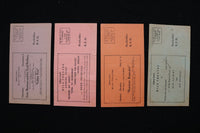 1940'S SIDNEY LUST'S MILO THEATRE PROGRAM CARDS - LOT OF 4 - ROCKVILLE - K 2819