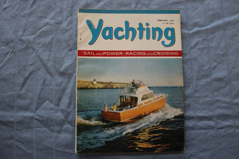 1963 FEBRUARY YACHTING MAGAZINE - RACING AND CRUISING COVER - E 9452