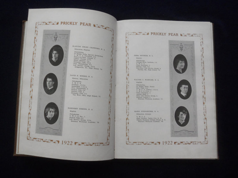 1922 THE PRICKLY PEAR INTERMOUNTAIN UNION COLLEGE YEARBOOK -HELENA, MT - YB 3113